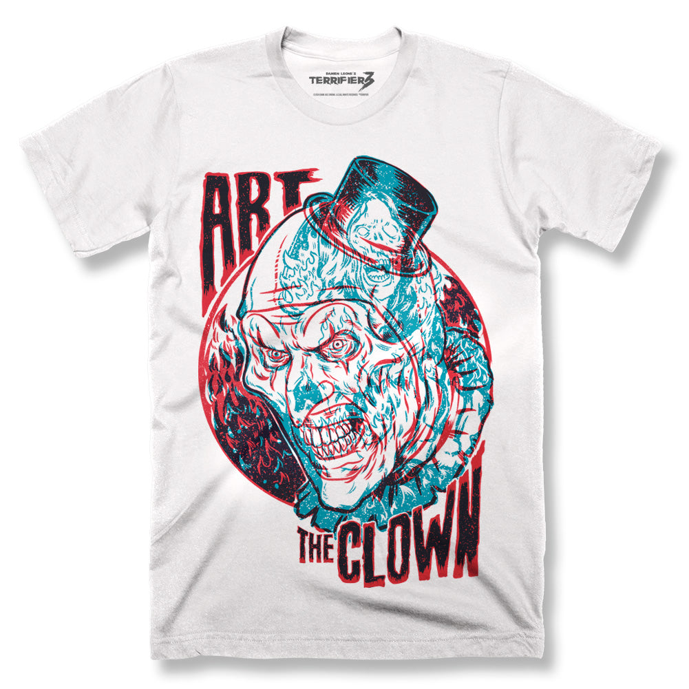 Terrifier 3 “Art In 3D” T-Shirt – Official Art the Clown Tee