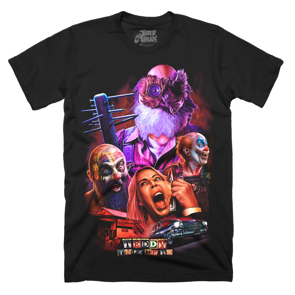 Teddy Told Me To Batter Up Tom Devlin Horror Movie T-Shirt