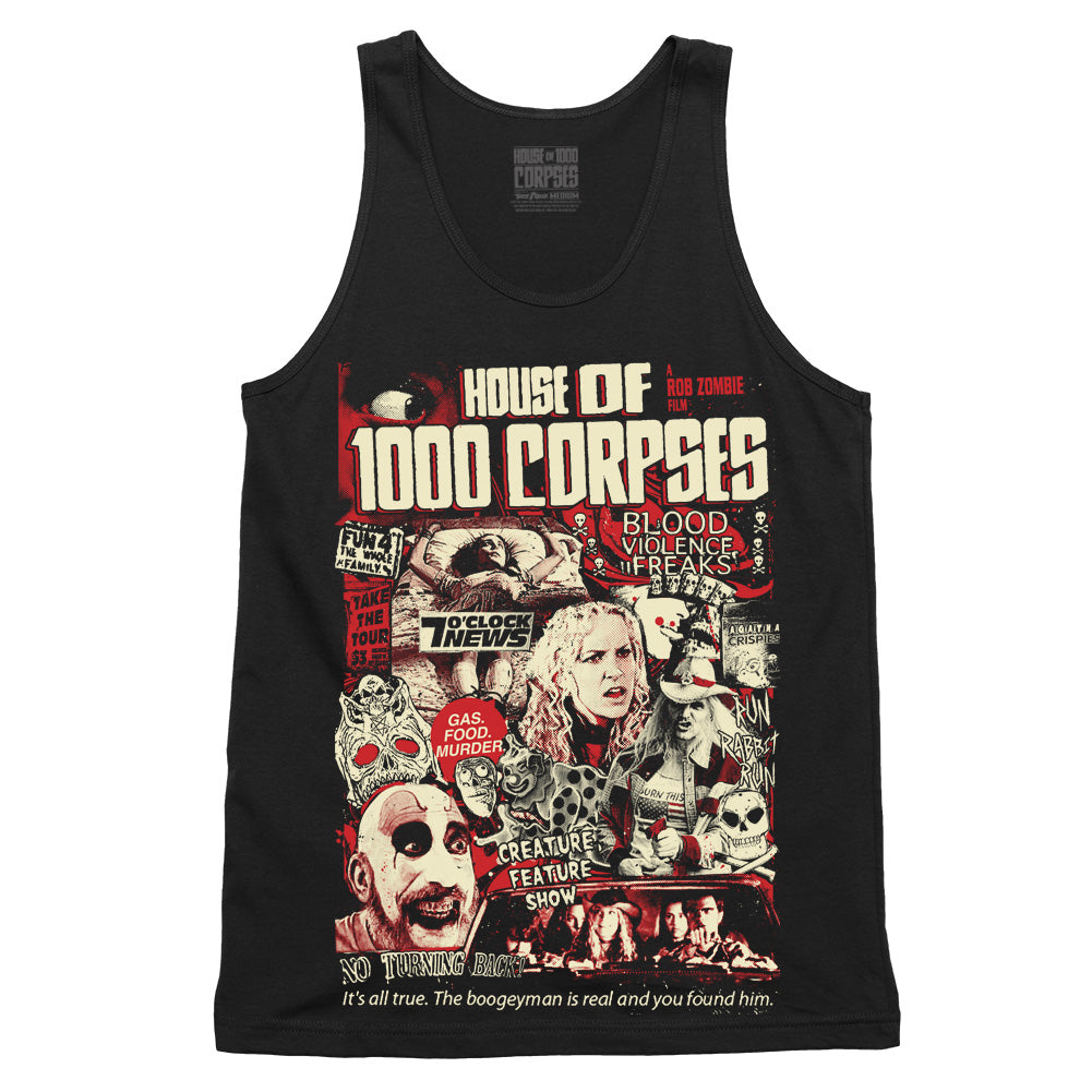 House Of 1000 Corpses Blood Violence And Freaks Horror Movie Tank Top