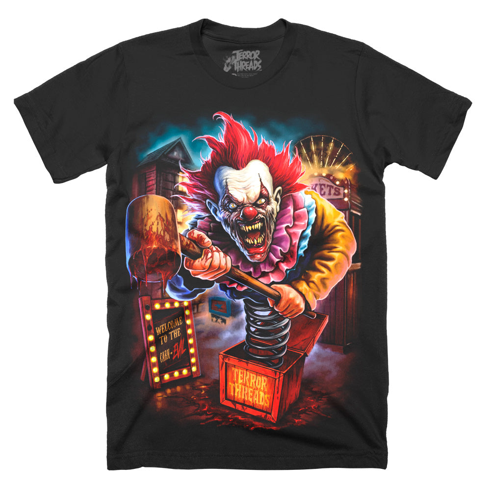 Carn-EVIL Clown Horror Carnie T-Shirt