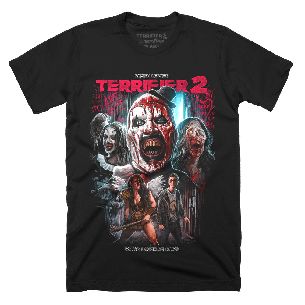 Maglietta Donna Halloween Horror Terrifier – Bianca, Taglia L, Stampata Con Immagine Del Film - 2