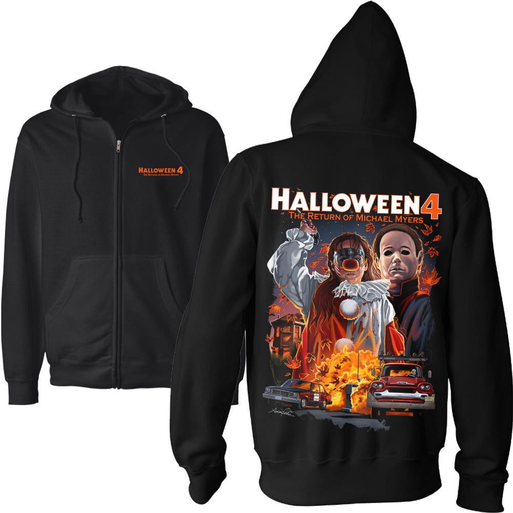 Halloween 4 Cold Blood Michael Myers Horror Movie Zip Hoodie