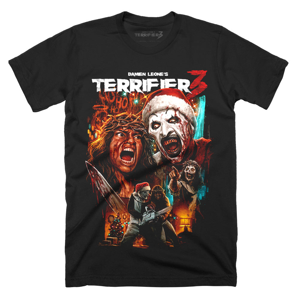 Terrifier 3 “Cut to the Core” T-Shirt – Official Art the Clown Tee