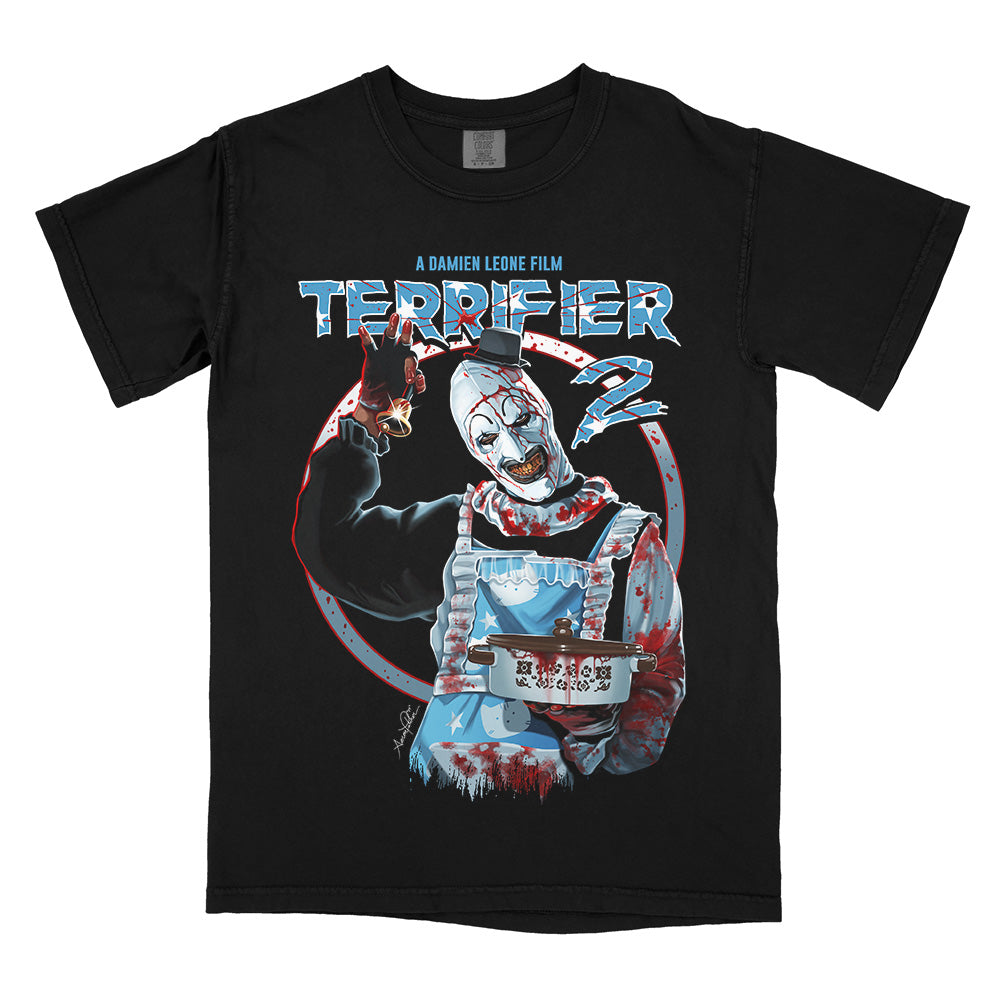 Terrifier 2 Dinner Is Served Black T-Shirt