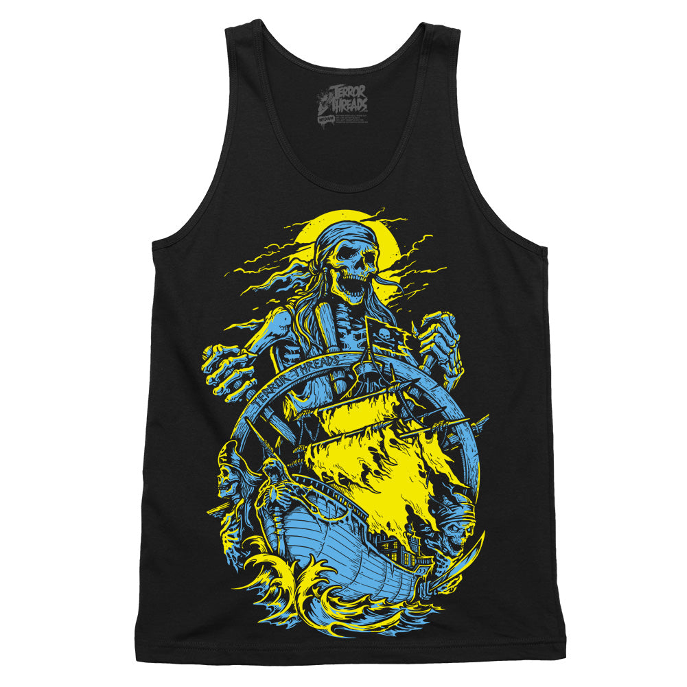 Ghost Ship Retro Horror Halloween Tank Top