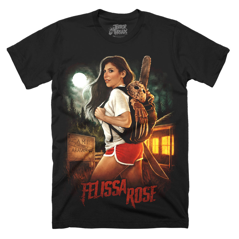 Felissa Rose Happy Camper Horror Movie Scream Queen T-Shirt