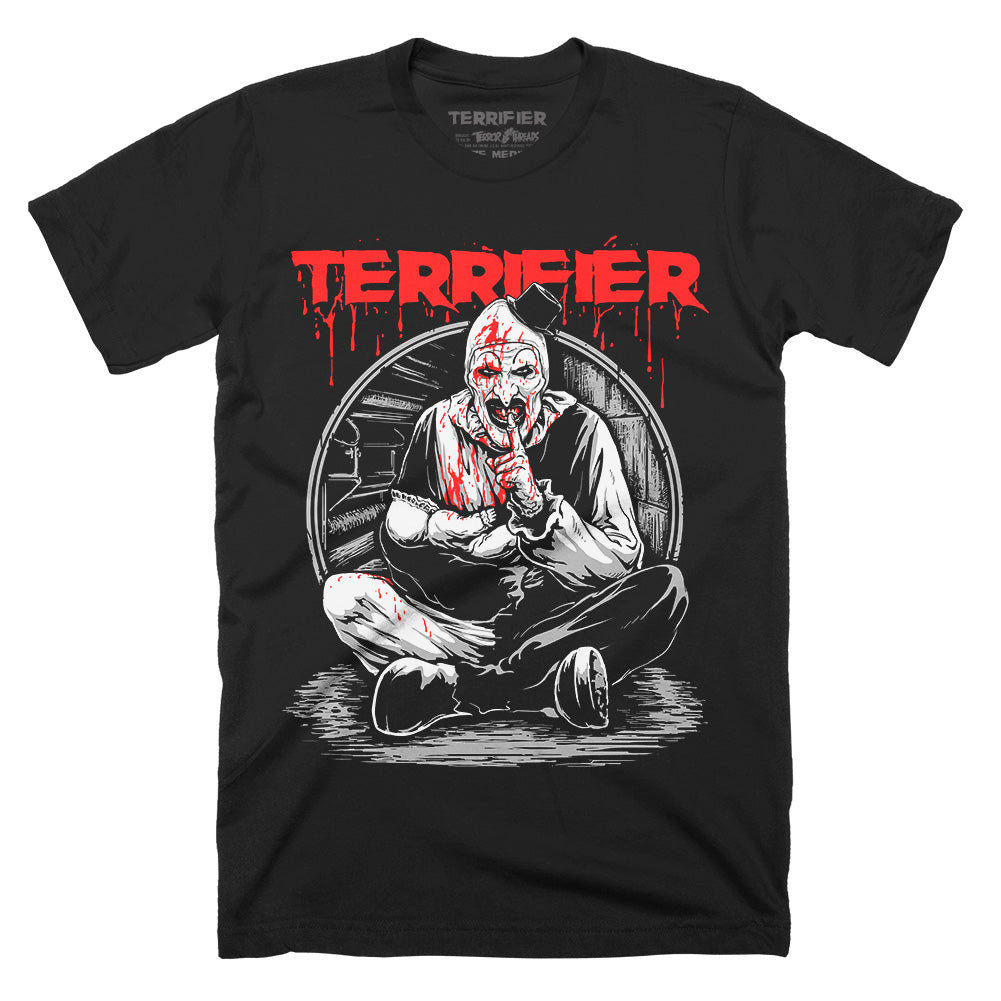 Terrifier Art The Clown Hush Little Baby Art The Clown Horror Movie T-Shirt