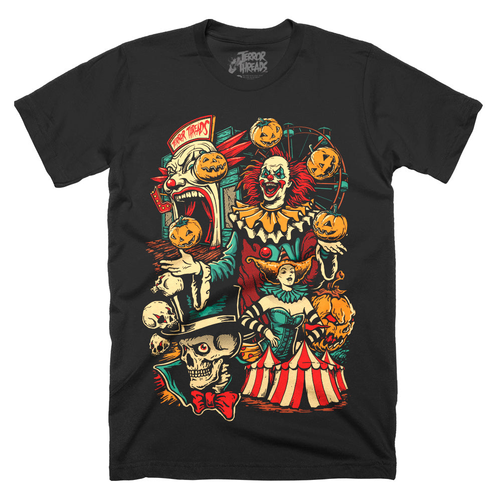 Midnight Sideshow Horror Circus Carnival ClownT-Shirt