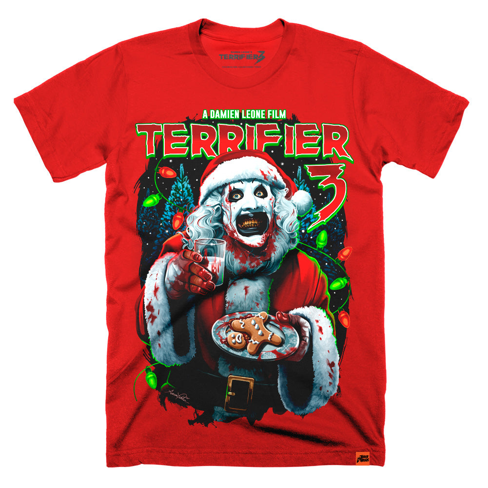 Terrifier 3 Milk and Carnage T-Shirt | Official Holiday Horror Tee