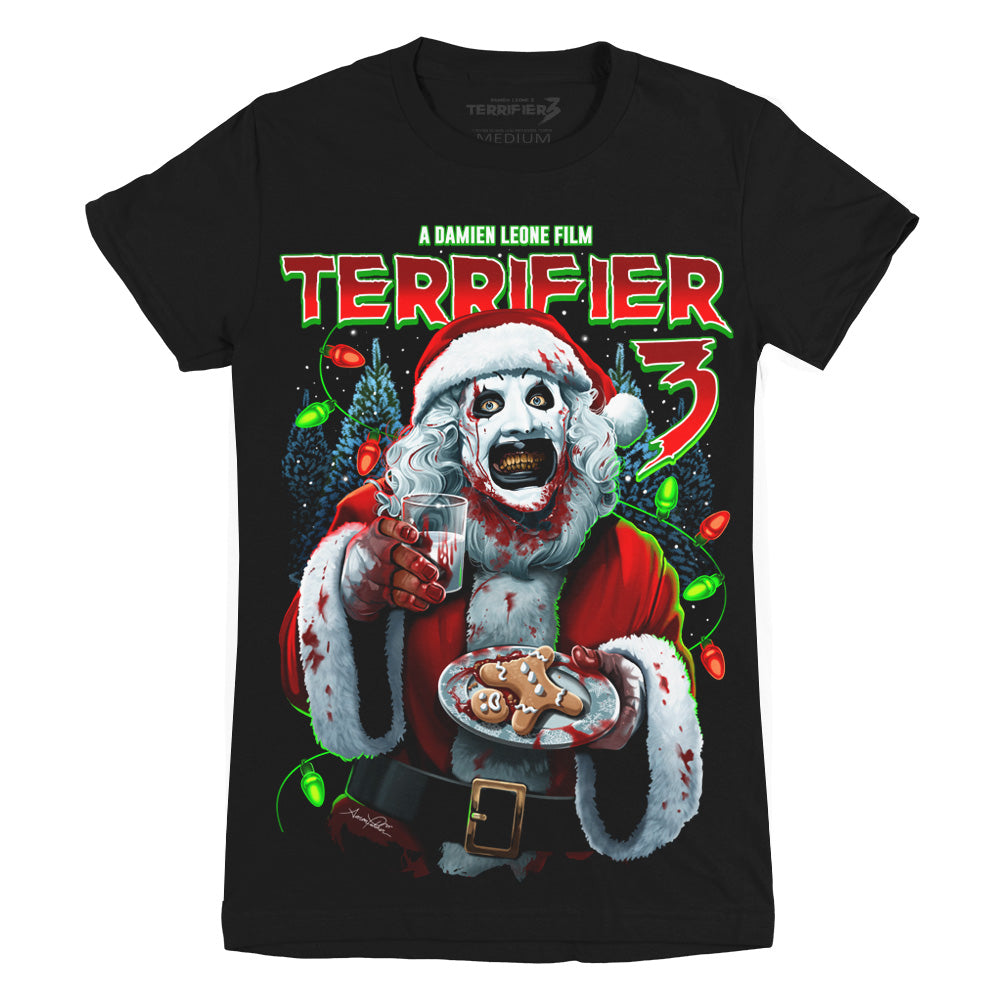 Terrifier 3 Milk and Mayhem Art The Clown Ladies T-Shirt