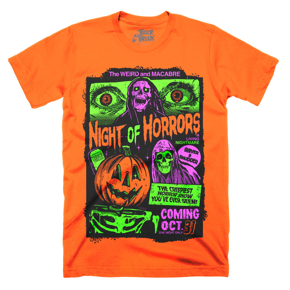 Night Of Horrors T-Shirt Terror Threads Original Halloween Horror Tee