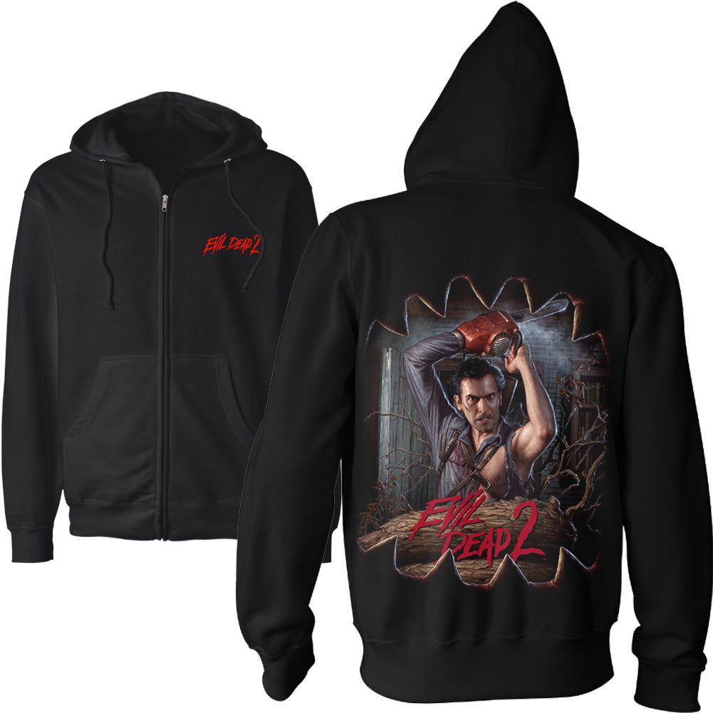 Evil Dead 2 Outside Looking In Zip Hoodie