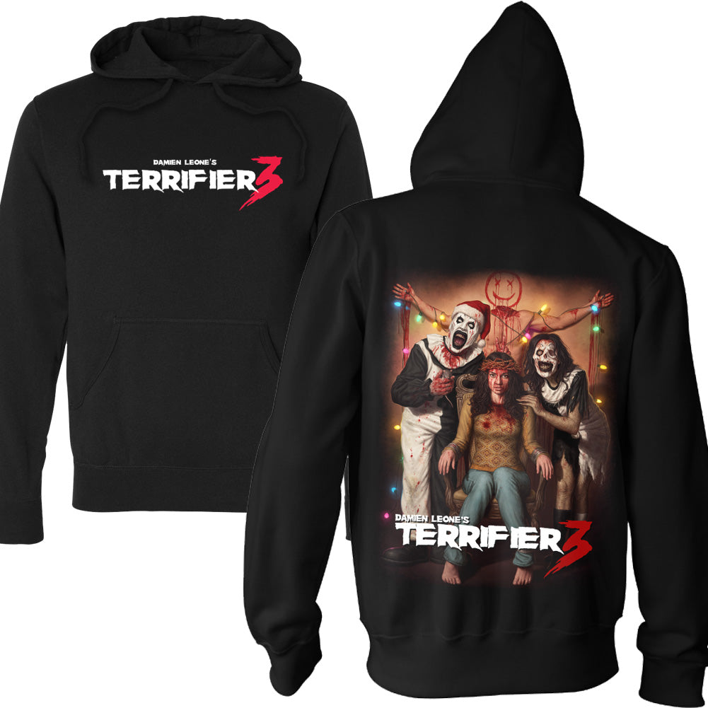 Terrifier 3 Picture Perfect Art The Clown Sienna Vicky Horror Pullover Hoodie
