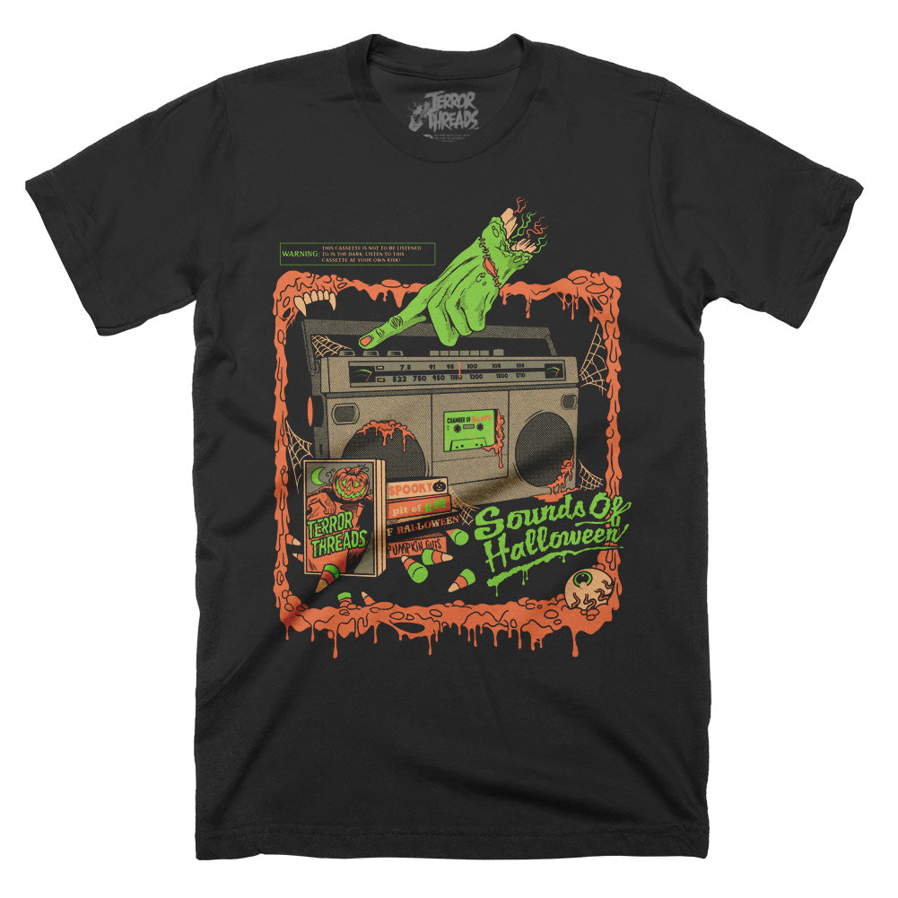 Sounds Of Halloween Vintage Cassette Tape Mens Adult Unisex T-Shirt