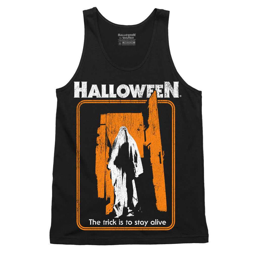 Halloween The Trick Is To Stay Alive Horror Movie Tank Top
