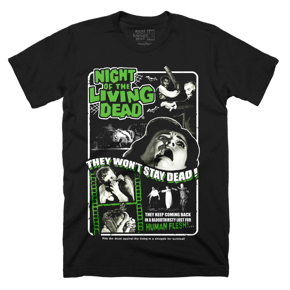 Night Of The Living Dead They Won't Stay Dead T-Shirt
