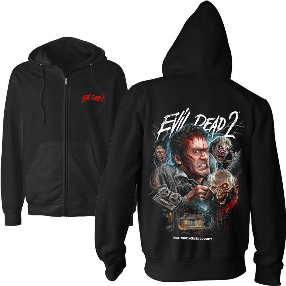 Evil Dead 2 The Cabin Crew Zip Hoodie