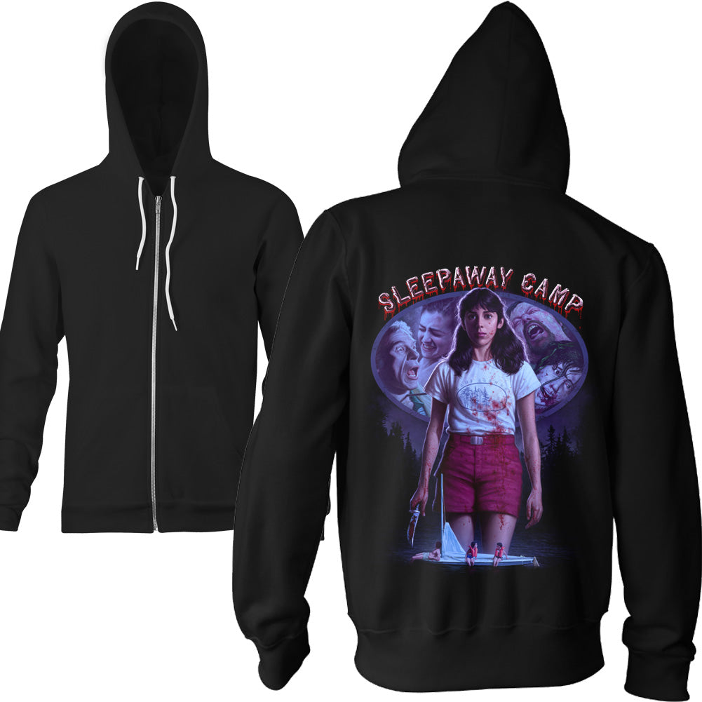 Sleepaway Camp The Great Outdoors 80's Horror Movie Zip Hoodie