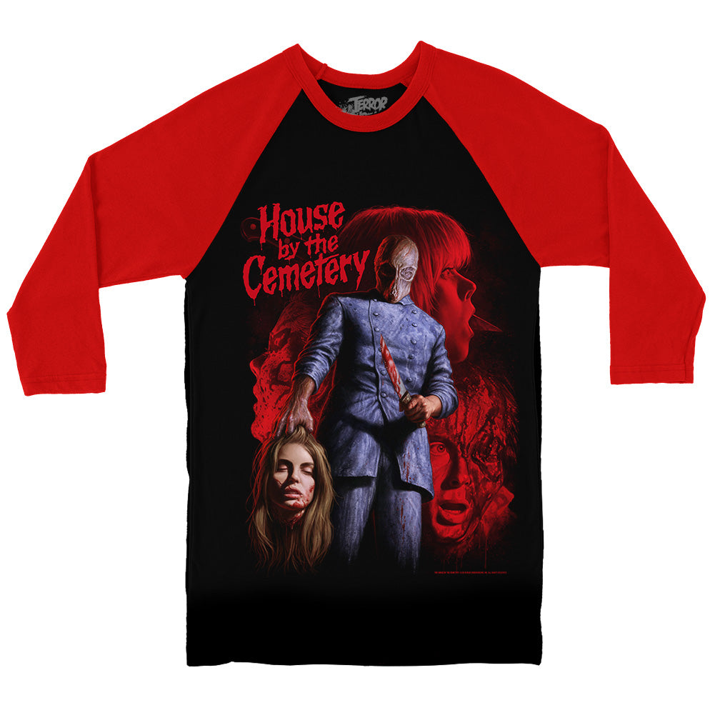 The House By The Cemetery Vortex Of Fear Horror Movie Baseball T-Shirt