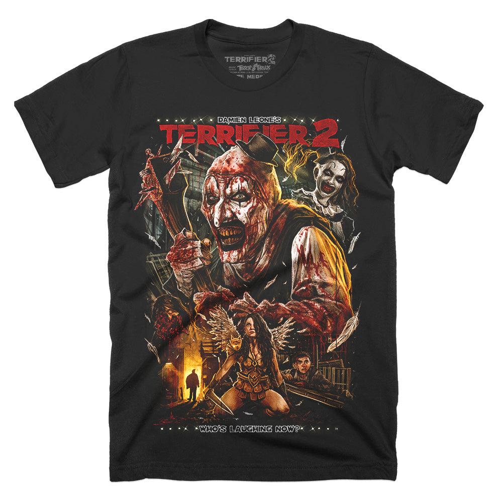 Terrifier 2 Who's Laughing Horror Movie T-Shirt