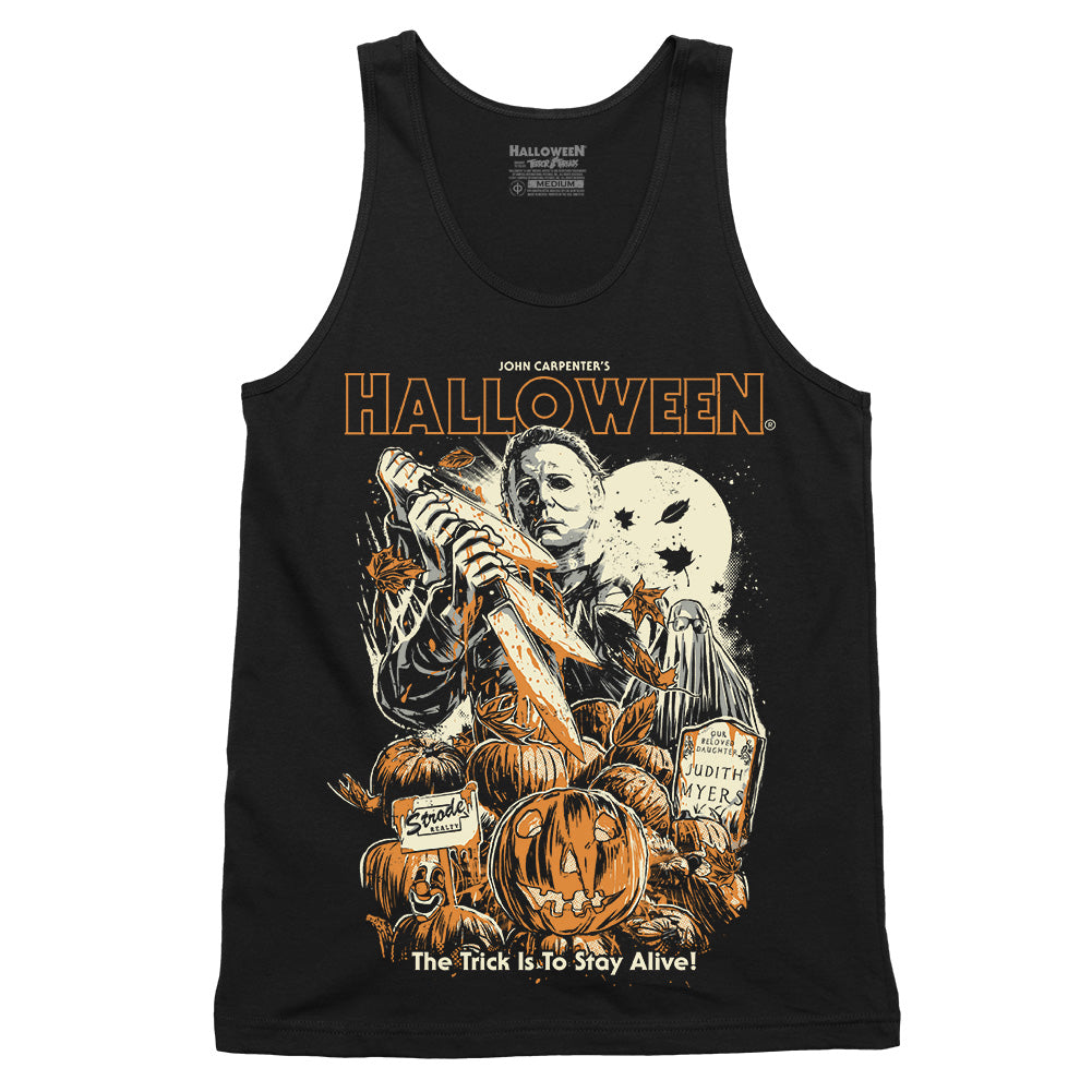 Halloween Michael Myers Boogeyman Is Coming Horror Unisex Adult Mens Sleeveless Tank Top