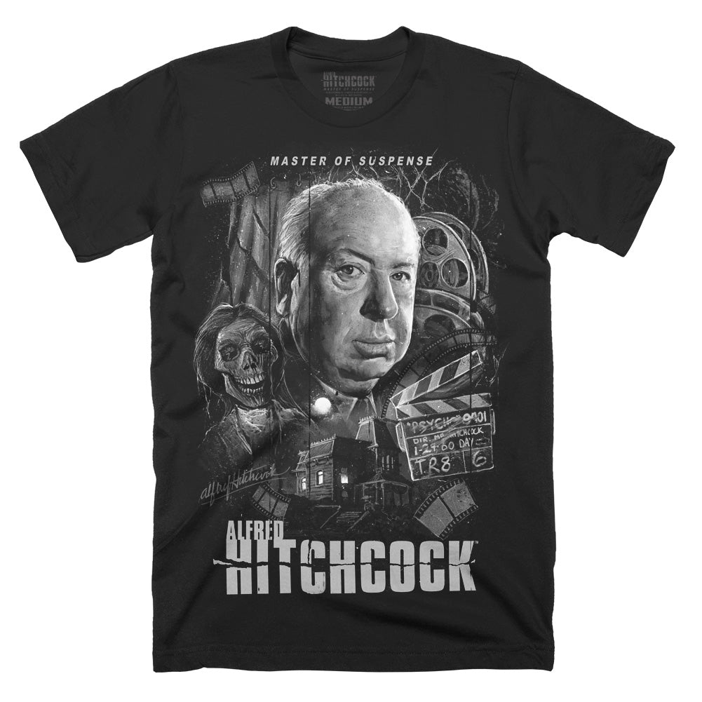 Alfred Hitchcock Master Of Suspense Classic Horror Movie T-Shirt