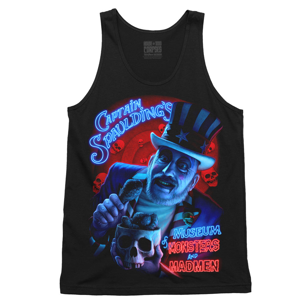 captain spaulding's museum of monsters and madmen House Of 1000 Corpses Monsters and Madmen Tank Top – TerrorThreads