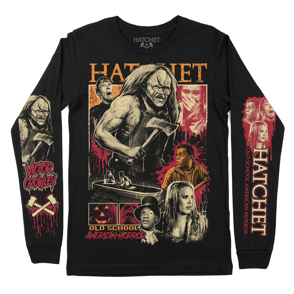 Hatchet Stay Out Of The Swamp Horror Movie Long Sleeve T-Shirt