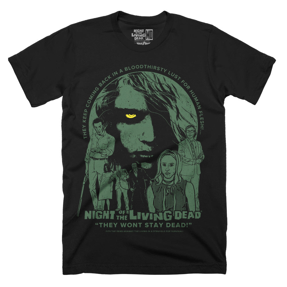 Night Of The Living Dead Against The Living Classic Horror Movie T-Shirt