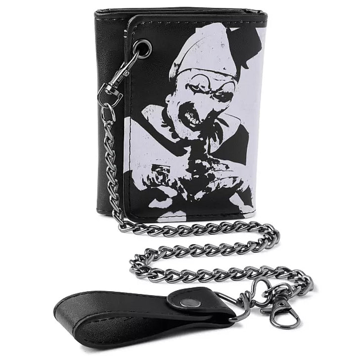 Officially Licensed Terrifier Art the Clown chain wallet front view