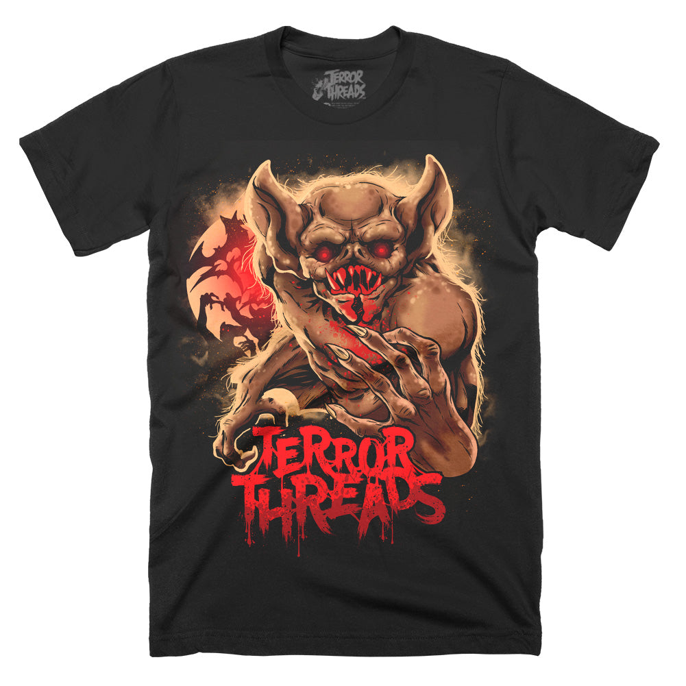 Terror Threads Bat Out Of Hell Creepy Monster Mens Adult Horror T-Shirt
