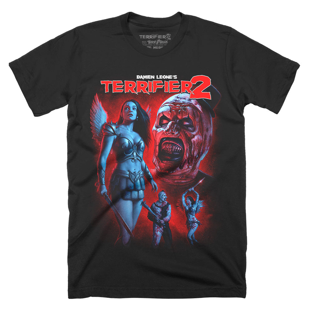Terrifier 2 Battle Cries Art The Clown Sienna Horror Movie T-Shirt