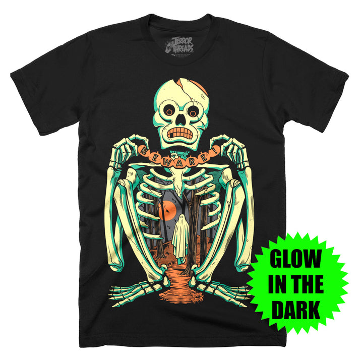 Beware Vintage Halloween Skeleton T-Shirt