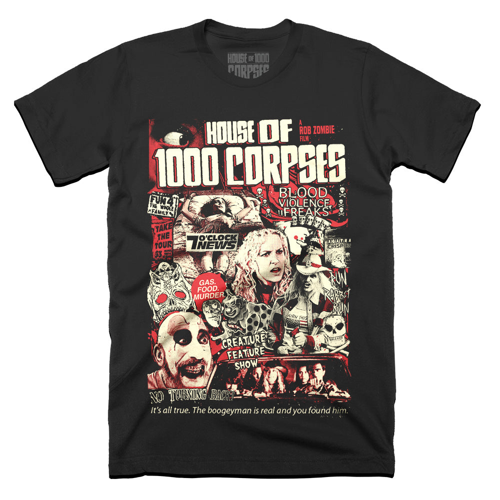 House Of 1000 Corpses Blood Violence Freaks Rob Zombie Horror Movie T-Shirt