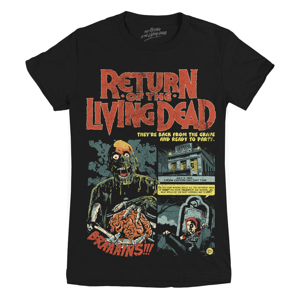 Return Of The Living Dead Chemical Spill Ladies 80's Horror Movie T-Shirt