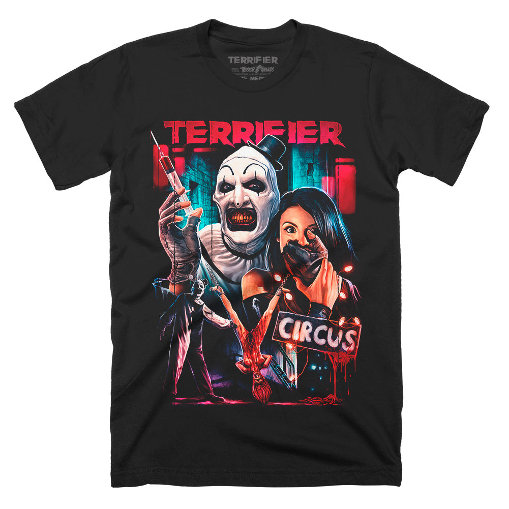 Terrifier Circus Slasher Art The Clown Horror Movie T-Shirt