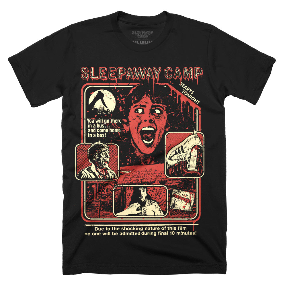 Sleepaway Camp Come Home In A Box Retro Horror Movie T-Shirt