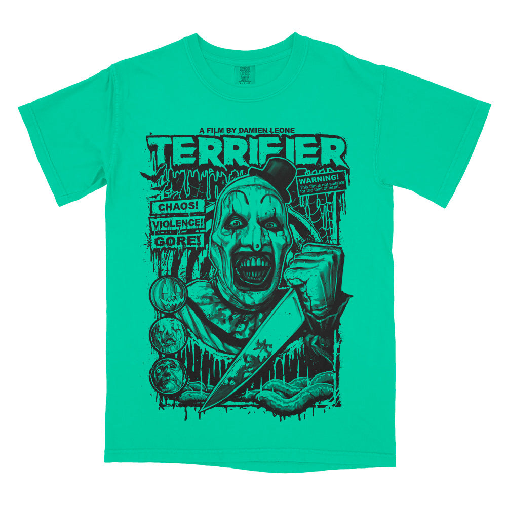Terrifier Cover Clown Limited Ghoulish Green T-Shirt