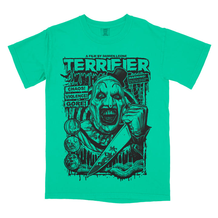 Terrifier Cover Clown Limited Ghoulish Green T-Shirt