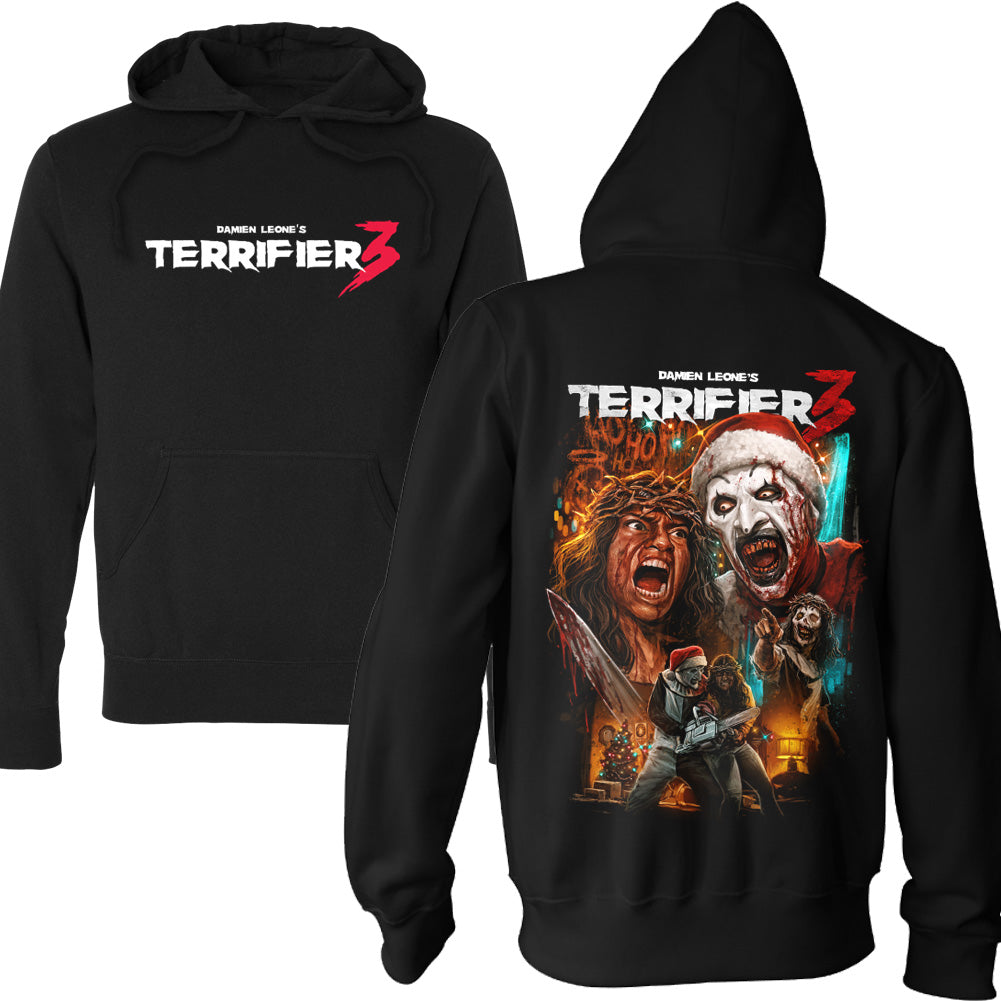 Terrifier 3 Cut To The Core Art The Clown Horror Pullover Hoodie