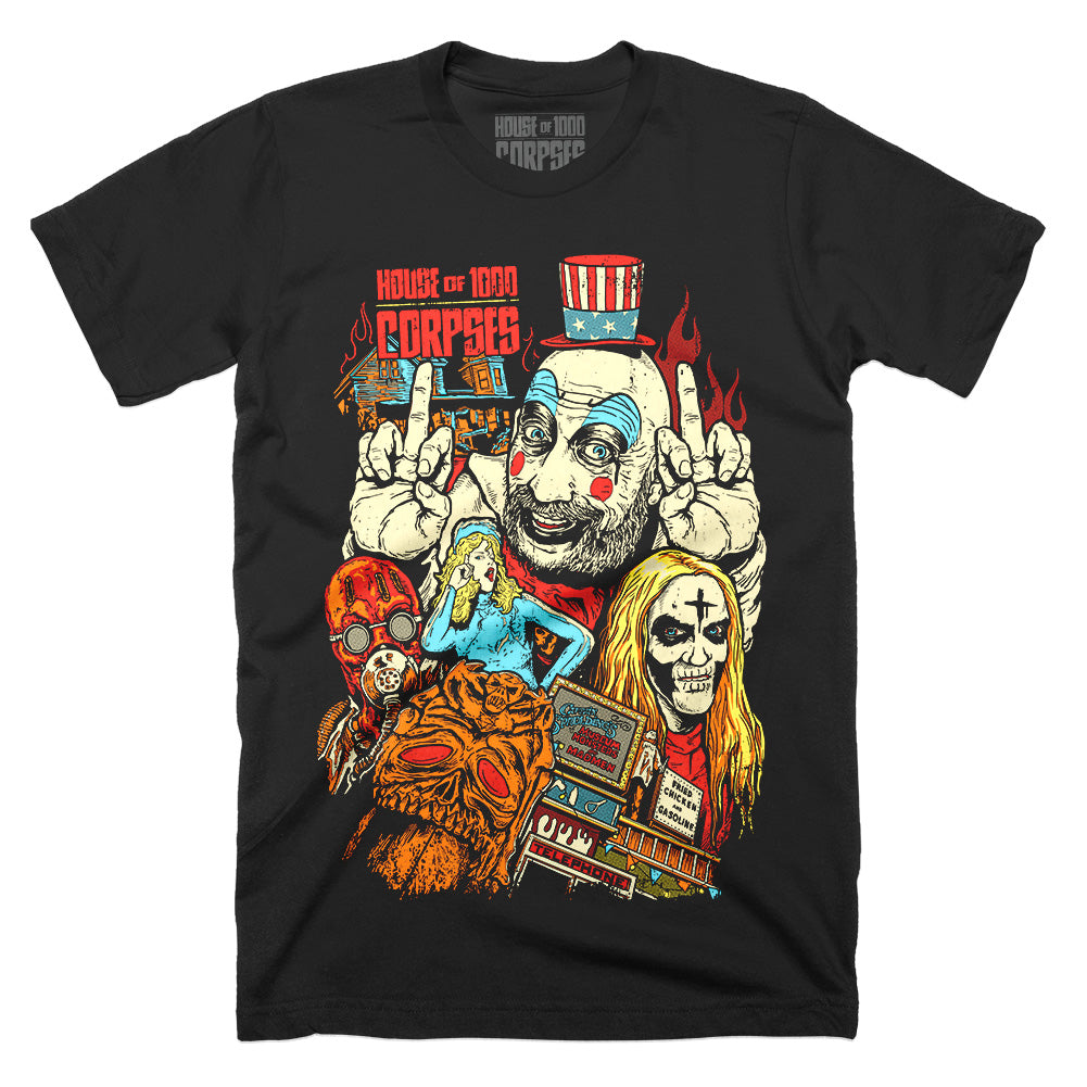 House Of 1000 Corpses Dare You Enter Rob Zombie Horror Movie T-Shirt
