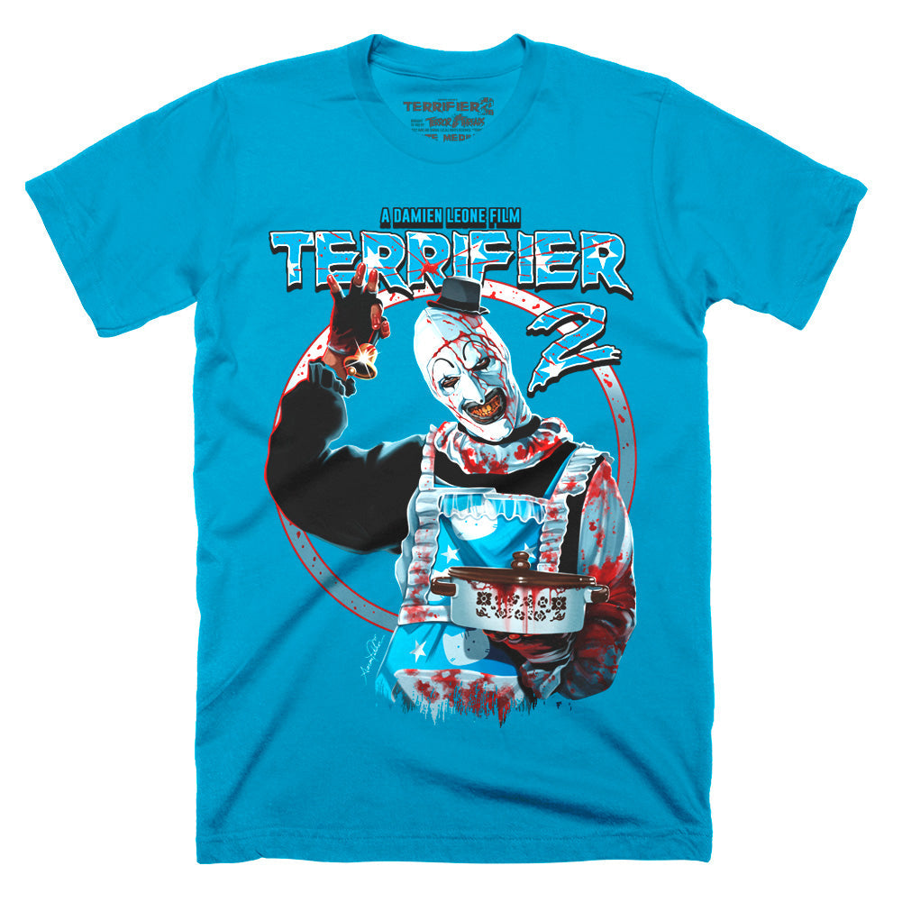 Terrifier 2 Dinner Is Served Art The Clown Horror Movie T-Shirt