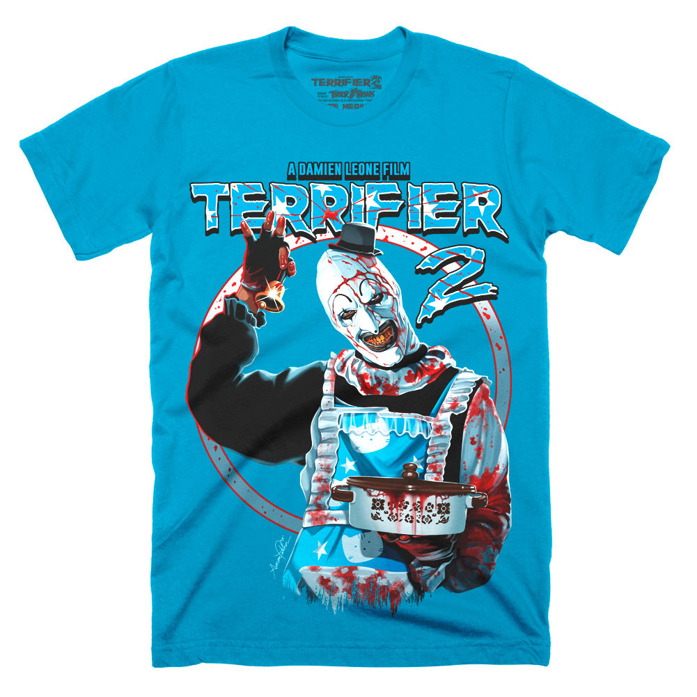 Terrifier 2 Dinner Is Served Art The Clown Horror Movie T-Shirt