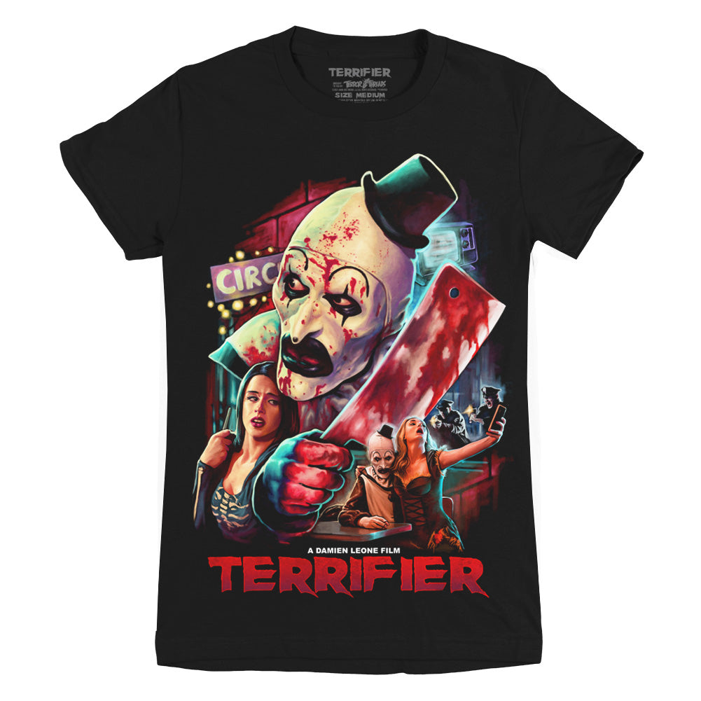 Terrifier Everybody Loves A Clown Horror Movie Ladies T-Shirt