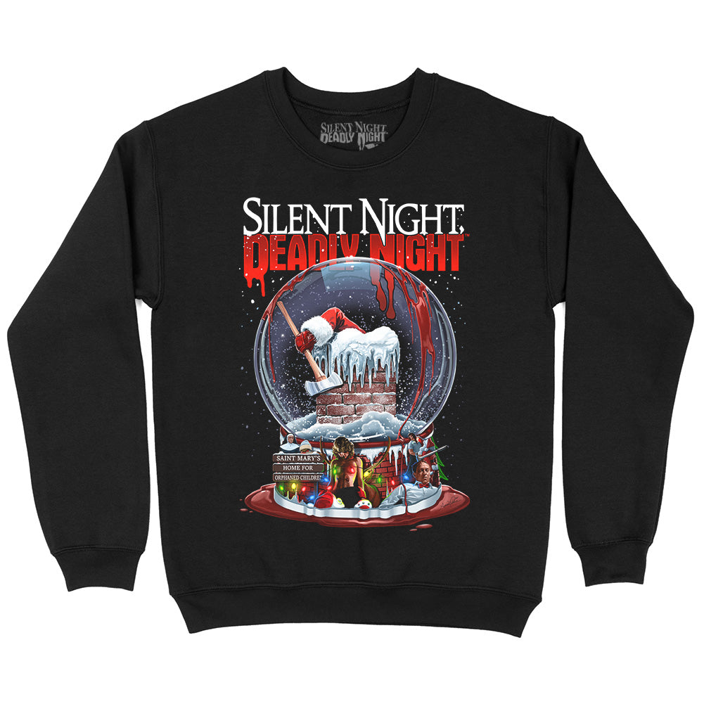 Silent Night Deadly Night Frozen In Fear Christmas Horror Movie Crewneck Sweatshirt