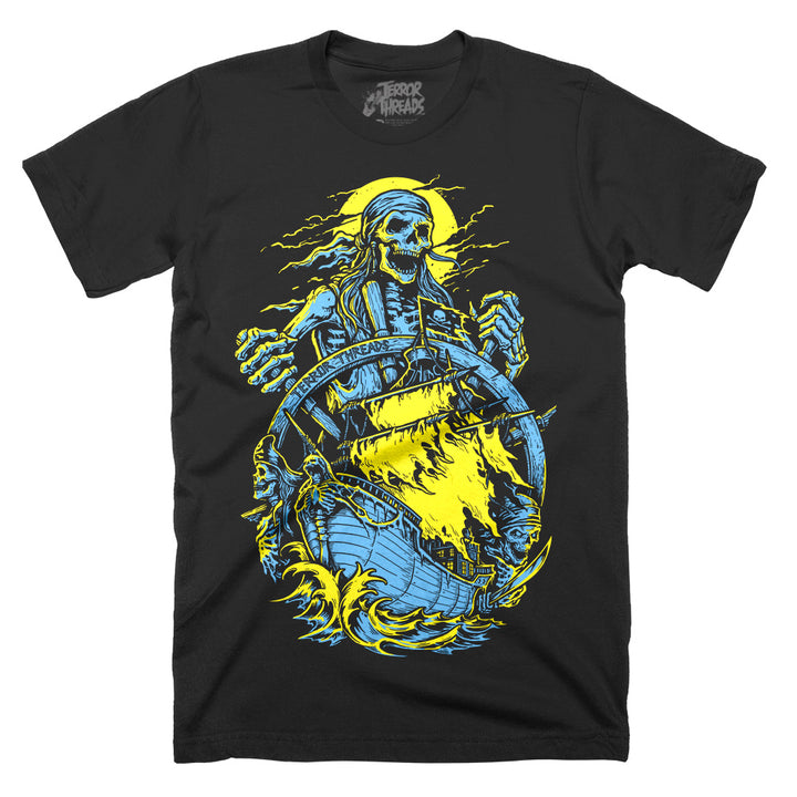 Ghost Ship Horror Spooky Haunted Pirate T-Shirt