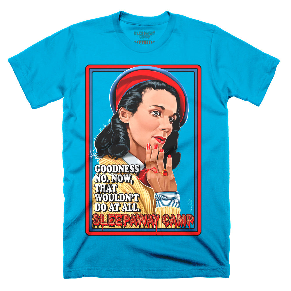 Sleepaway Camp Goodness No Aunt Martha Blue Horror Movie T-Shirt