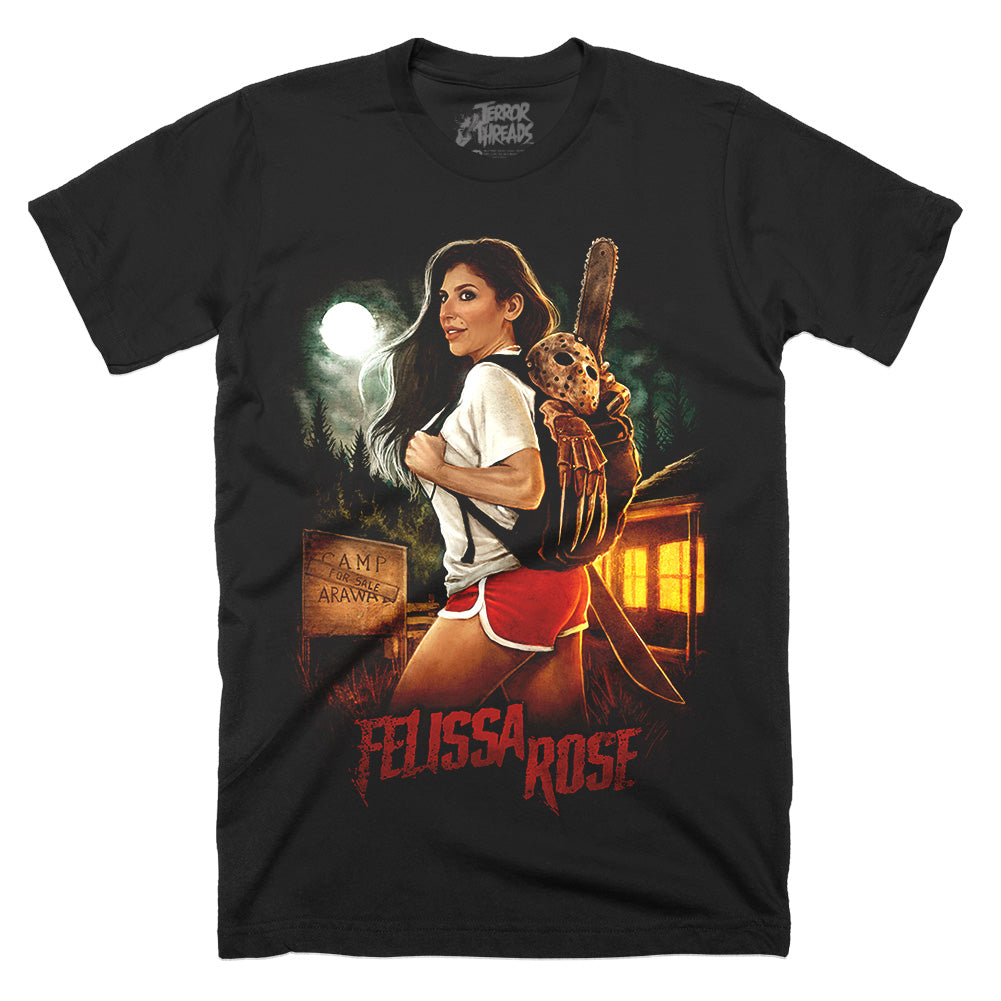 Felissa Rose Happy Camper Horror Movie Scream Queen T-Shirt