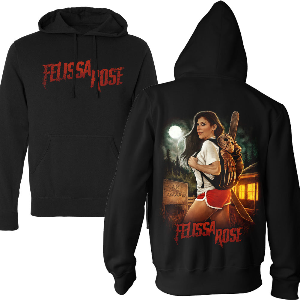 Felissa Rose Happy Camper Horror Movie Scream Queen Pullover Hoodie