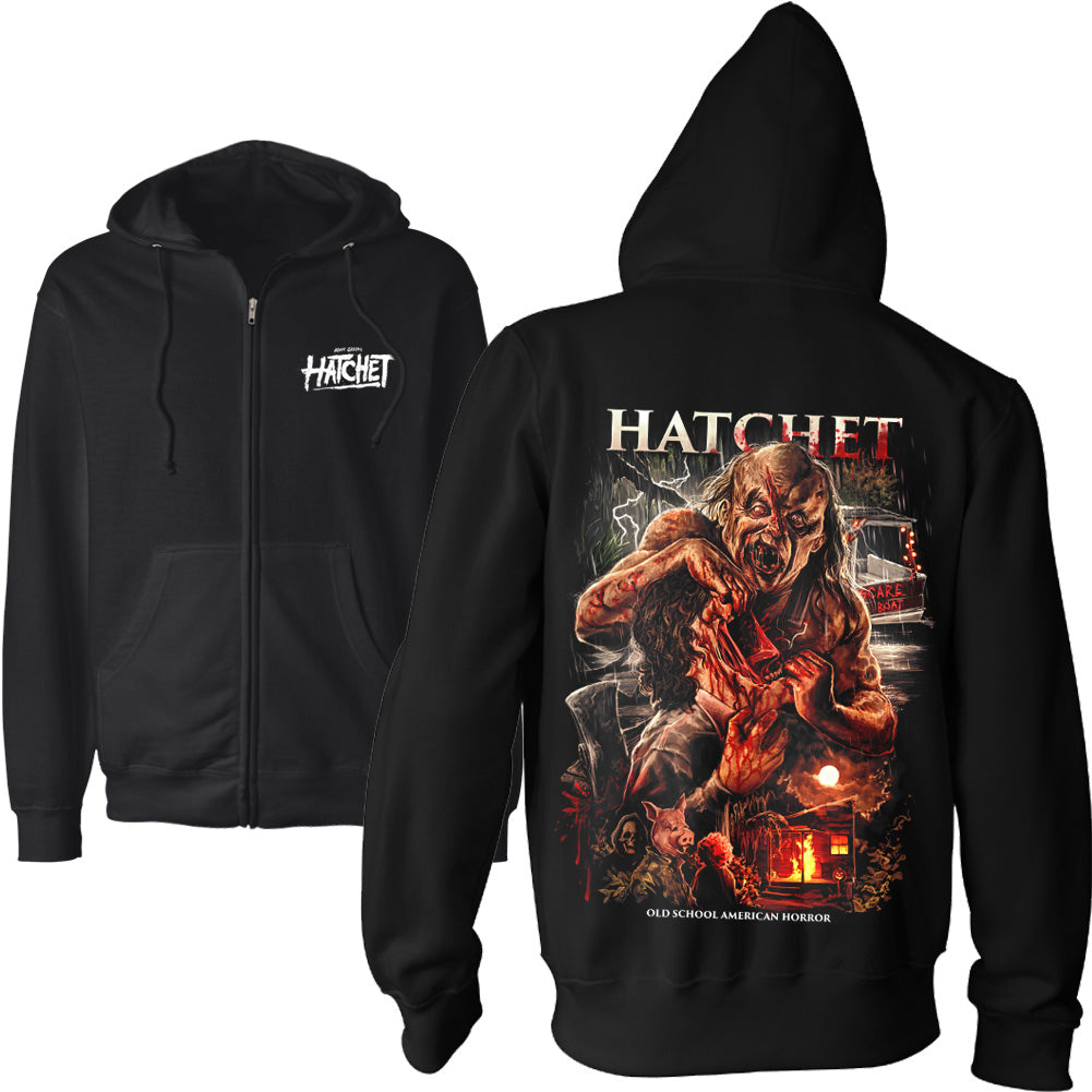 Hatchet Victor Crowley Lives Horror Movie Zip Hoodie